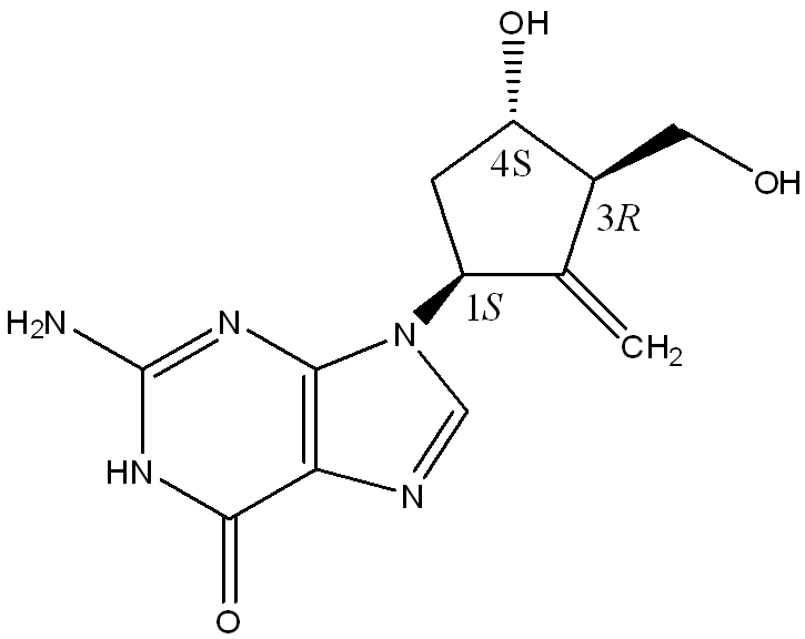 Structural formula of entecavir